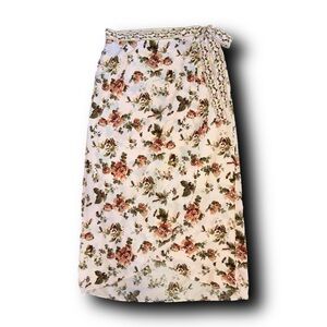 Max Studio Vintage Floral Wrap Maxi Skirt Cottagecore Vibes